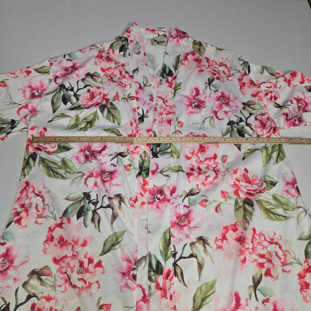 Show me your MuMu Floral Kimono Robe OS Cover Up Feminine Vacation Coquette - Picture 7 of 10